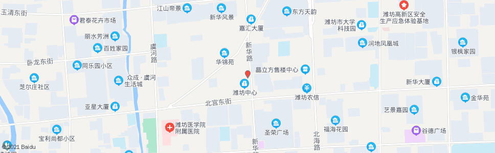 潍坊新华路桐荫街路口(潍坊人力资源市场)_公交站地图_潍坊公交_妙搜公交查询2024