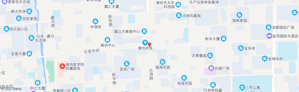 潍坊北宫东街北海路口_公交站地图_潍坊公交_妙搜公交查询2025