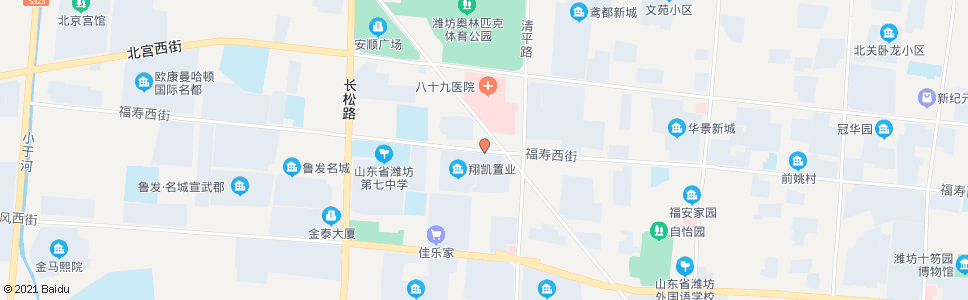 潍坊福寿街安顺路口_公交站地图_潍坊公交_妙搜公交查询2025