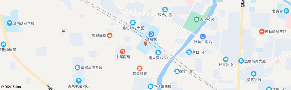 潍坊南店_公交站地图_潍坊公交_妙搜公交查询2024