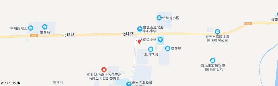 潍坊北洛村_公交站地图_潍坊公交_妙搜公交查询2024