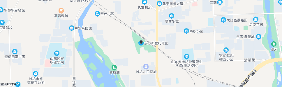 潍坊潍州路铁路桥(东方新世纪乐园)_公交站地图_潍坊公交_妙搜公交查询2024