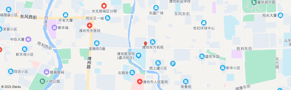 潍坊虞河路胜利街路口(浦发银行)_公交站地图_潍坊公交_妙搜公交查询2024