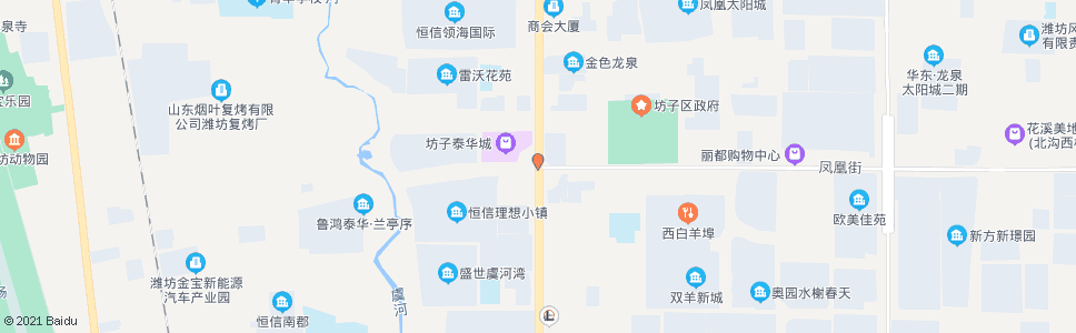 潍坊凤凰街北海路口_公交站地图_潍坊公交_妙搜公交查询2024