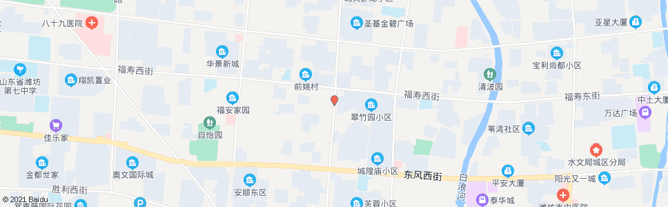 潍坊月河路小学_公交站地图_潍坊公交_妙搜公交查询2024