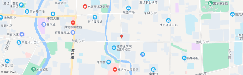 潍坊虞河路胜利街路口_公交站地图_潍坊公交_妙搜公交查询2025