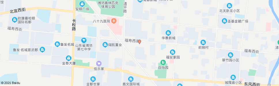 潍坊新华路胜利街路口(劳动保障局)_公交站地图_潍坊公交_妙搜公交查询2024