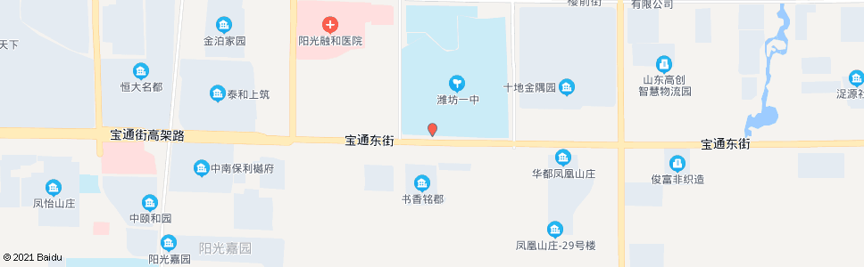 潍坊潍坊中学(万达广场南门)_公交站地图_潍坊公交_妙搜公交查询2025