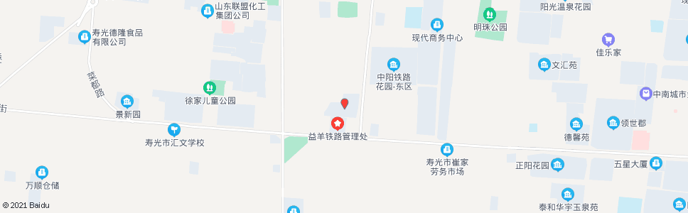 潍坊中阳铁路花园西区_公交站地图_潍坊公交_妙搜公交查询2024