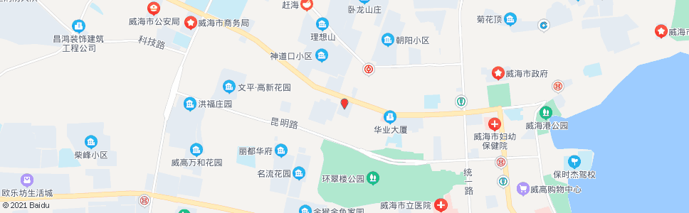 威海小商品批发市场(兰花办公用品)_公交站地图_威海公交_妙搜公交查询2024