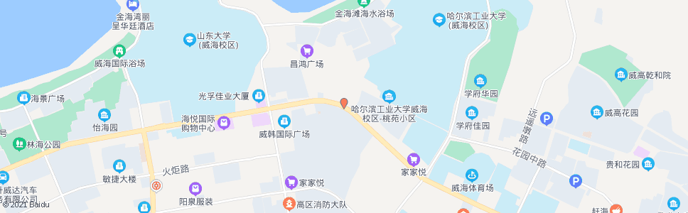 威海山大宿舍_公交站地图_威海公交_妙搜公交查询2024