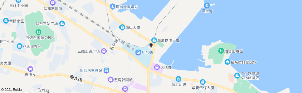 烟台北马路汽车站_公交站地图_烟台公交_妙搜公交查询2024