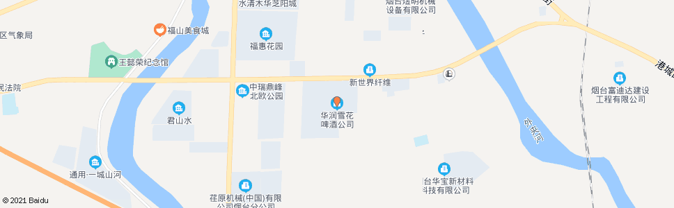 烟台华润(雪花啤酒)_公交站地图_烟台公交_妙搜公交查询2024