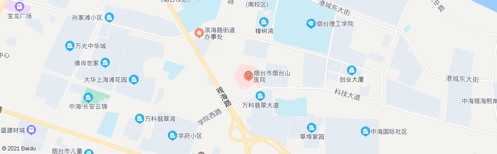 烟台高新区医院_公交站地图_烟台公交_妙搜公交查询2024