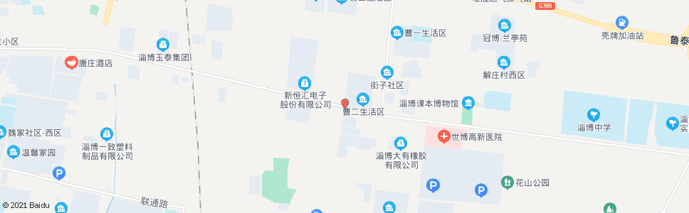 淄博曹二村_公交站地图_淄博公交_妙搜公交查询2024