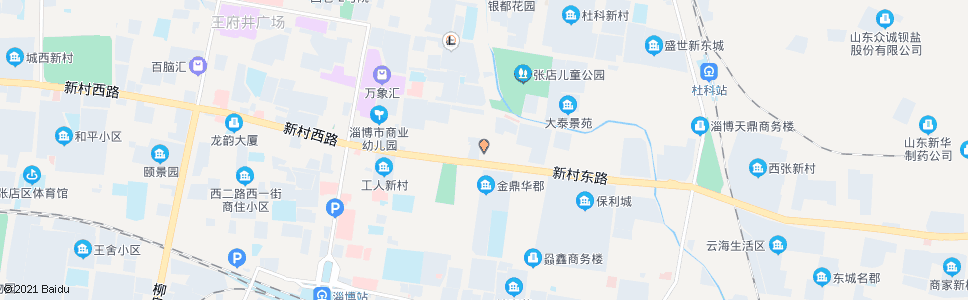 淄博东二路新村路路口_公交站地图_淄博公交_妙搜公交查询2024