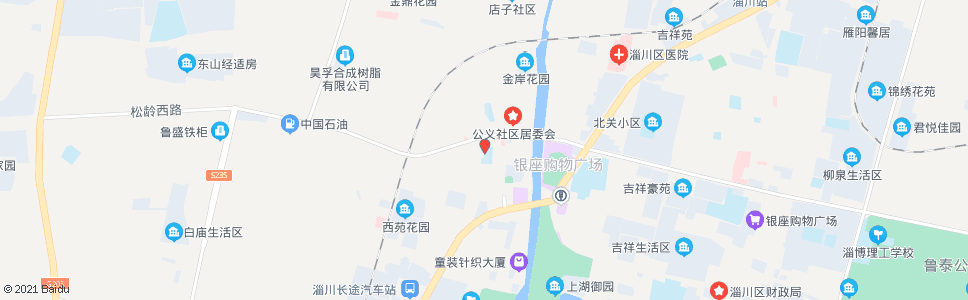 淄博商城路小学_公交站地图_淄博公交_妙搜公交查询2024