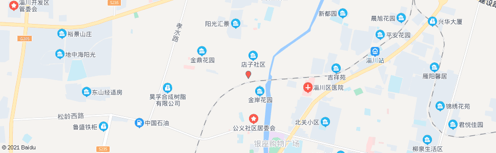 淄博店子村_公交站地图_淄博公交_妙搜公交查询2024