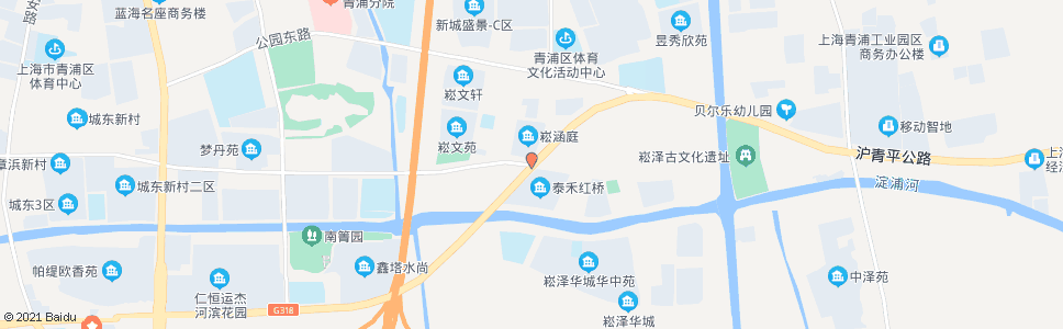 上海青湖东路沪青平公路_公交站地图_上海公交_妙搜公交查询2024