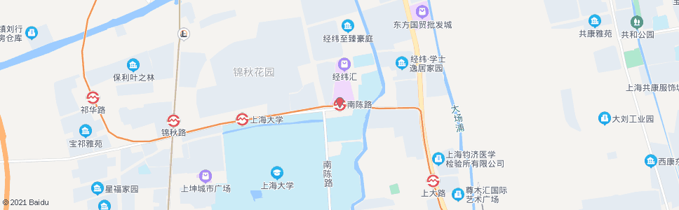 上海南大路南陈路_公交站地图_上海公交_妙搜公交查询2025