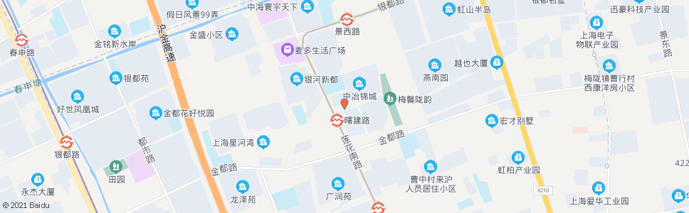 上海莲花南路曙建路_公交站地图_上海公交_妙搜公交查询2024