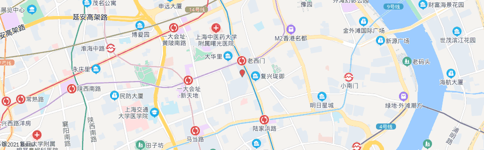 上海肇周路老西门_公交站地图_上海公交_妙搜公交查询2024