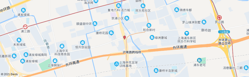 上海沪南公路康桥路_公交站地图_上海公交_妙搜公交查询2024