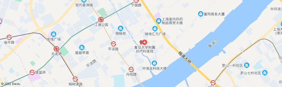 上海平凉路眉州路(红房子医院杨浦院区)_公交站地图_上海公交_妙搜公交查询2024