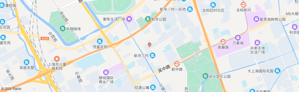 上海航新路_公交站地图_上海公交_妙搜公交查询2024