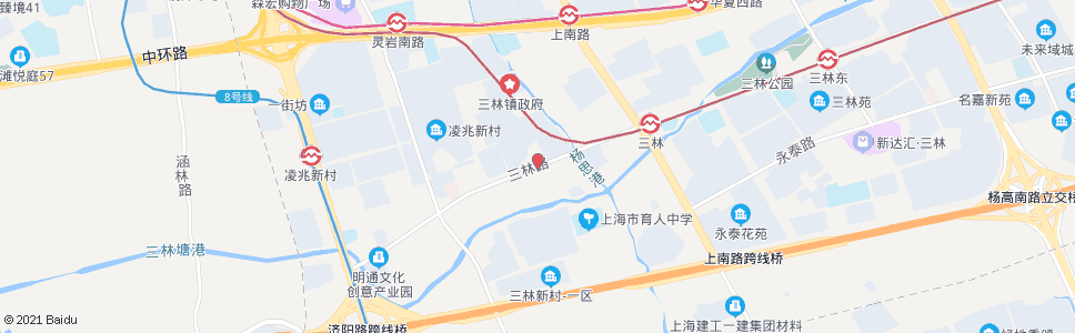 上海三林路三新路_公交站地图_上海公交_妙搜公交查询2024