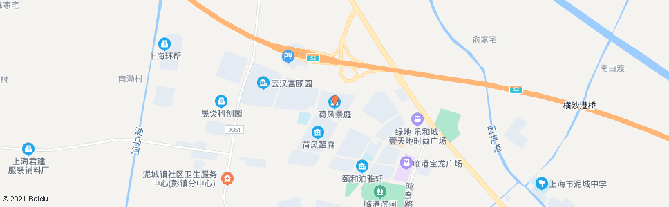 上海荷风景庭_公交站地图_上海公交_妙搜公交查询2024