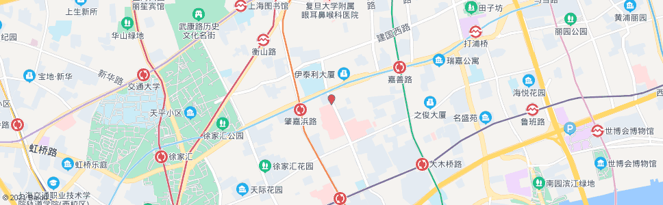 上海平江路枫林路_公交站地图_上海公交_妙搜公交查询2024
