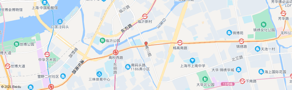 上海高科西路浦三路_公交站地图_上海公交_妙搜公交查询2024
