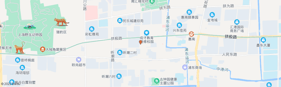 上海城西路拱极路(零街一坊)_公交站地图_上海公交_妙搜公交查询2024