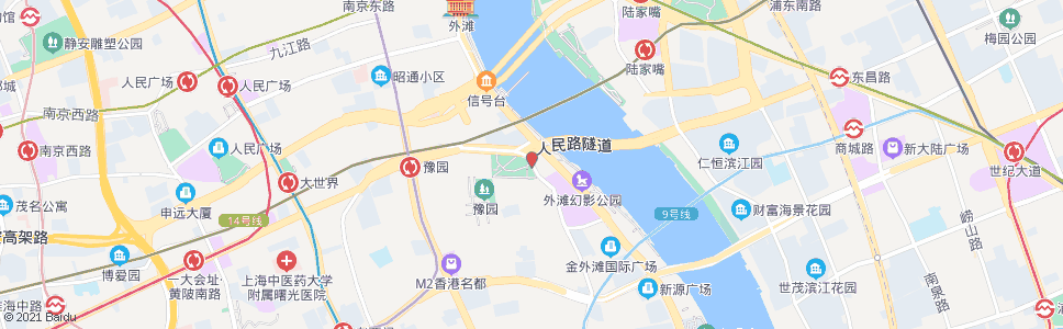 上海人民路新开河路_公交站地图_上海公交_妙搜公交查询2024