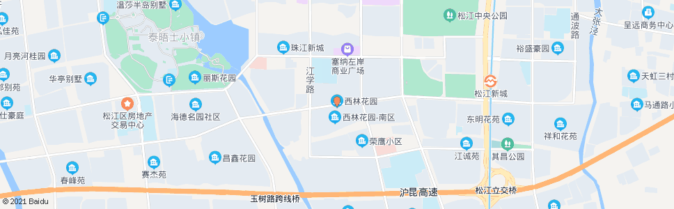 上海西林花园_公交站地图_上海公交_妙搜公交查询2024