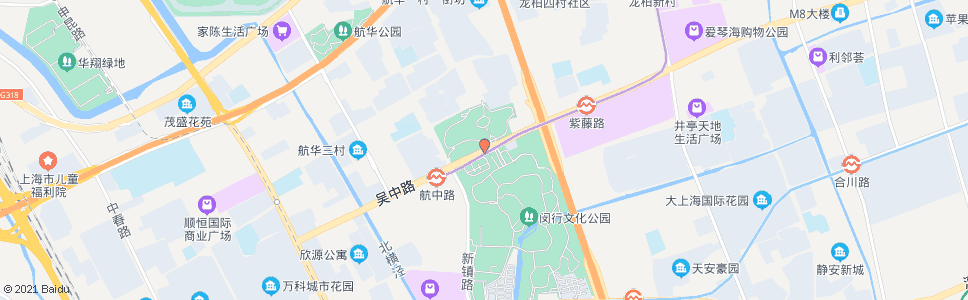 上海吴中路航中路_公交站地图_上海公交_妙搜公交查询2024