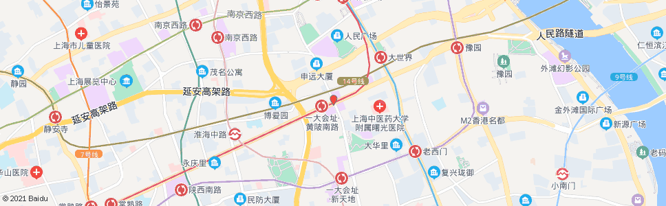 上海黄陂南路淮海中路_公交站地图_上海公交_妙搜公交查询2025