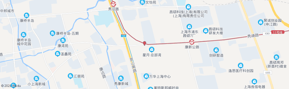 上海秀浦路环桥路_公交站地图_上海公交_妙搜公交查询2024