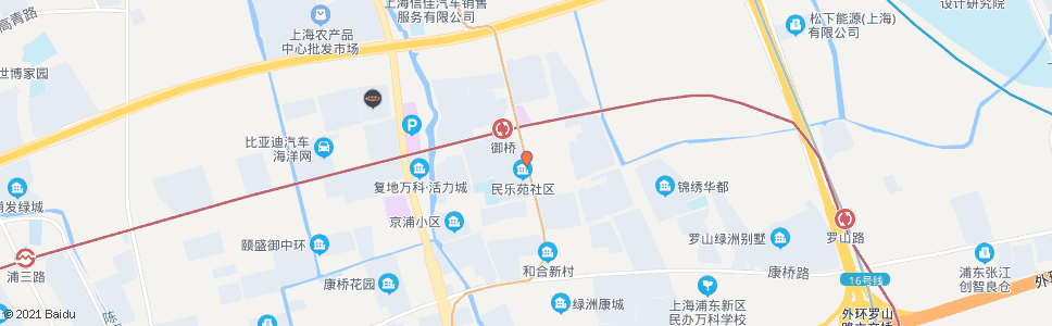 上海御青路御桥路_公交站地图_上海公交_妙搜公交查询2024