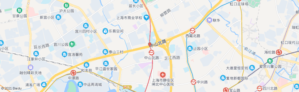 上海大统路中山北路_公交站地图_上海公交_妙搜公交查询2024