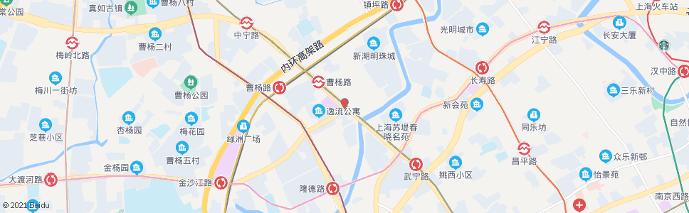 上海普雄路武宁路_公交站地图_上海公交_妙搜公交查询2024