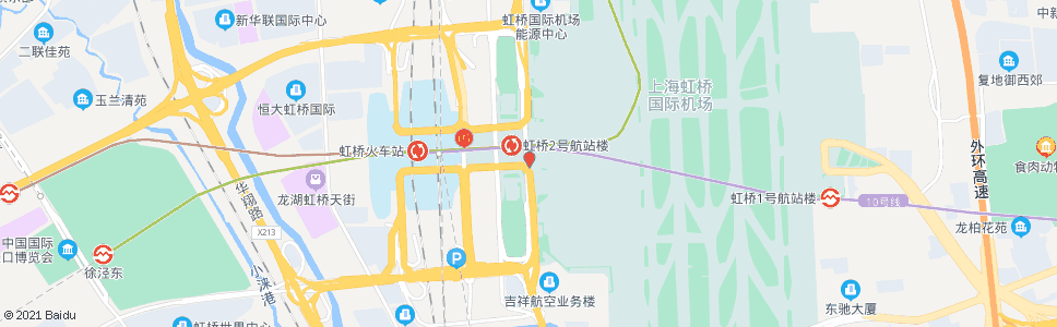 上海虹桥机场T2航站楼(下客站)_公交站地图_上海公交_妙搜公交查询2024