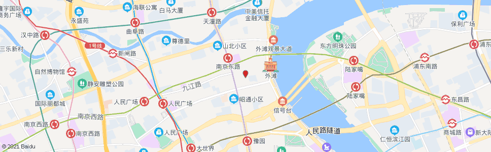 上海江西中路汉口路_公交站地图_上海公交_妙搜公交查询2024