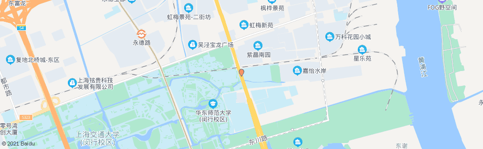 上海虹梅南路剑川路(华东师大)_公交站地图_上海公交_妙搜公交查询2024