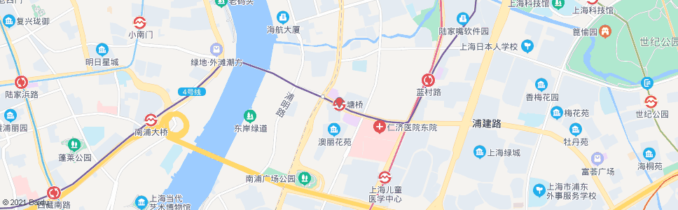 上海塘桥_公交站地图_上海公交_妙搜公交查询2024