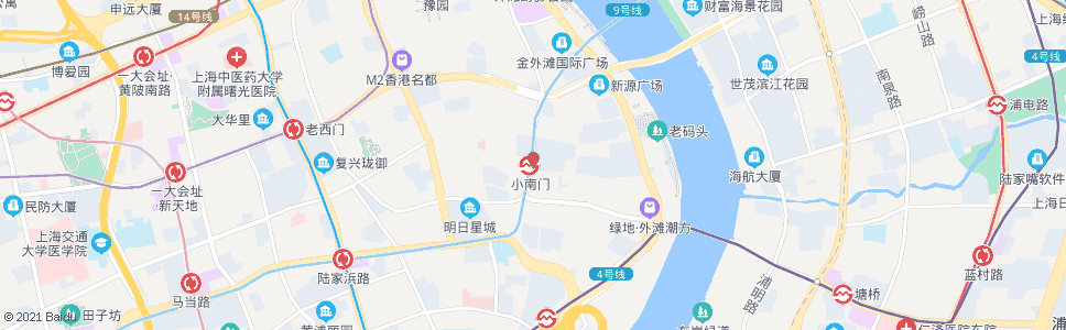上海中华路王家码头路_公交站地图_上海公交_妙搜公交查询2024