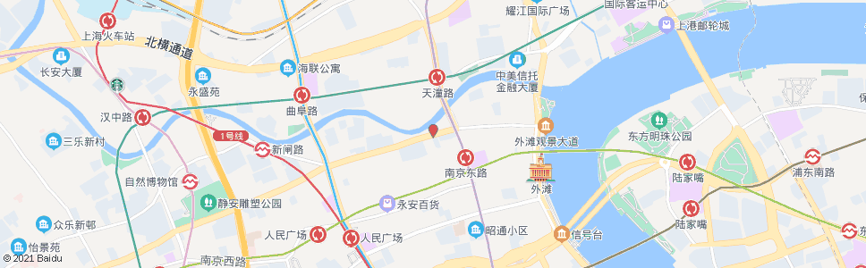 上海北京东路山东北路_公交站地图_上海公交_妙搜公交查询2024