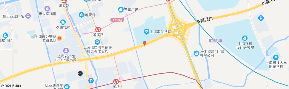 上海华夏西路海关学院_公交站地图_上海公交_妙搜公交查询2024