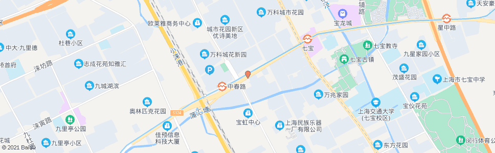 上海北松公路中春路(招呼站)_公交站地图_上海公交_妙搜公交查询2024